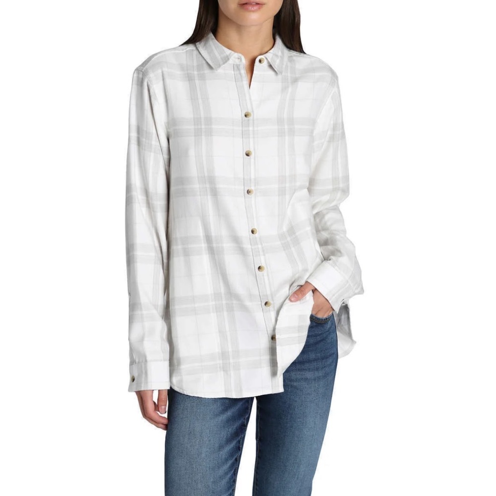 Jachs Boyfriend Plaid Button-Up Shirt NWT